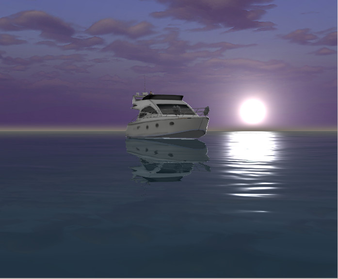 Virtual Yacht at Sunset