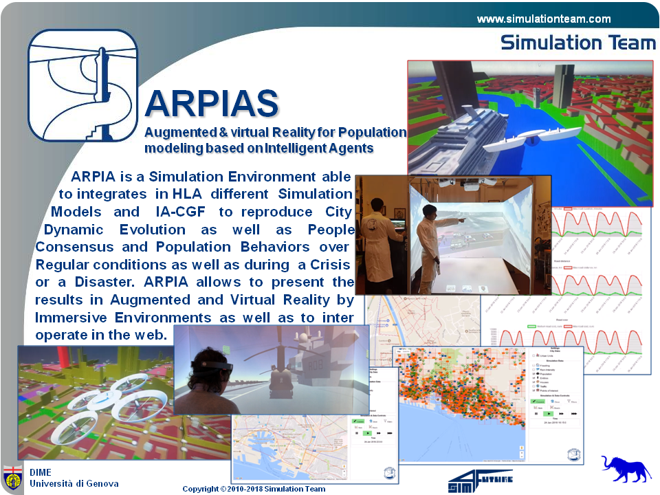 ARPIAS - Augmented & virtual Reality for Population modeling based on Intelligent Agents 