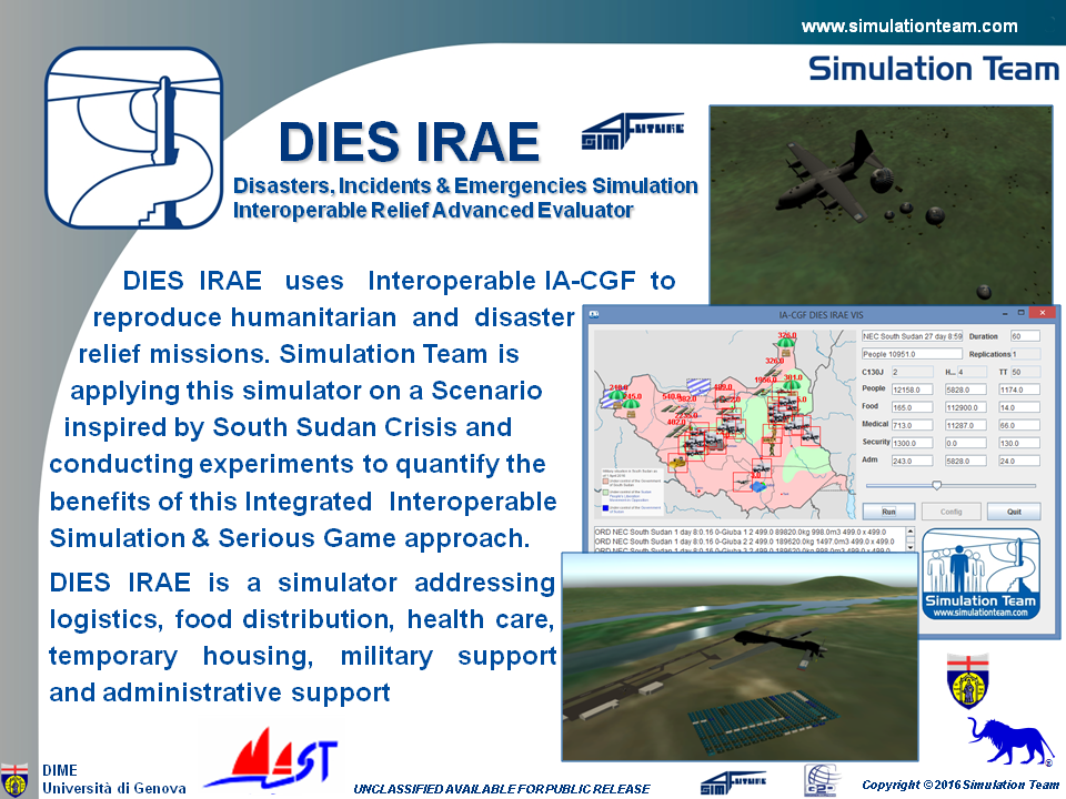 Disasters, Incidents & Emergencies Simulation & Interoperable Relief Advanced Evaluator