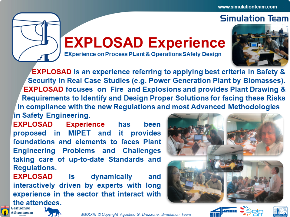 EXPLOSAD Experience - EXperience on Process PLant & Operations SAfety Design