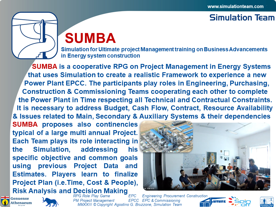 SUMBA - Simulation for Ultimate project Management training on Business Advancements in Energy system construction