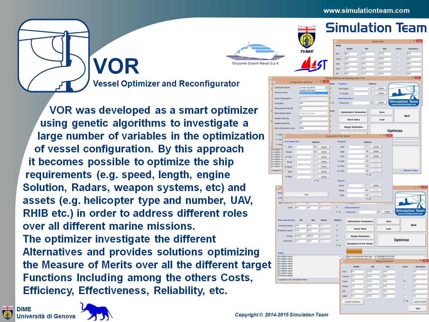 VOR - Vessel Optimizer and Reconfigurator
